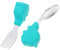 FOYTOKI 1Ensemble Cuillères Fourchette pour Nourrissons Inoxydable Ergonomique pour Apprentissage de Alimentation à Maison