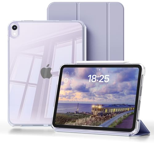JKSML Abnehmbar Hülle für iPad Air 11 Zoll M4/M3/M2/5./4. Gen - Violett | 2 in 1 Detachable Abdeckung mit Schiebeschublade, Transparente Rückseite, für 2026/2025/2024/2022/2020 model
