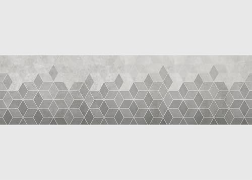 AG Design Selbstklebende Bordüre Graues Mosaik, AWB 8450 | Wasserfest Dekoration für Wände, Möbel, Tapeten, Wandverkleidungen und Türen, Folie | Breite 500 cm x Höhe 13.8 cm