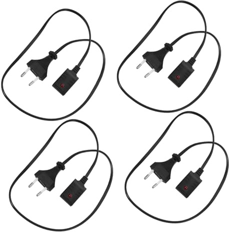 Operitacx Ladekabel Für Wärmflaschen Und Heizkissen 4 Stück-Pack Eu Stecker Wiederaufladbares Ersatz Ladekabel Mit Überhitzungsschutz Für Handwärmer Kompakt Und Energiesparend