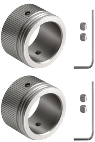 FACAIIO Edelstahl Heizventil Adapter mit Thermostatkopf M30x1,5 Gewinde 2,9cm Silber