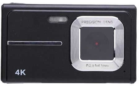 Tbest Appareil Photo Numérique 48MP 1080P, Enregistrement Vidéo, Zoom 5X AF, Autofocus, écran 2.4 Pouces, Compact, pour étudiants, Fête de Voyage (Black)