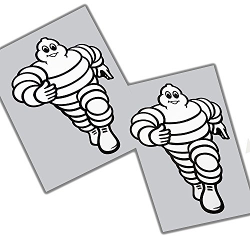 Tire Man Sponsor Motorrad Aufkleber Sticker Grafiken selbstklebend Sponsor Reifen x 2 Stück klein 50mm x 70mm x 2