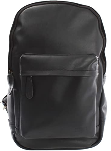 LECONI Rucksack Vintage-Look für Damen + Herren Wanderrucksack Rindsleder praktischer Lederrucksack backpack DIN A4 Retro Freizeitrucksack 30x40x12cm LE1009, Schwarz – Waxy, L