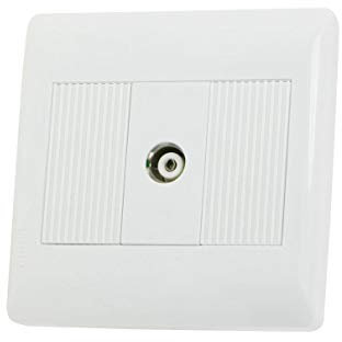 Aexit PAL plastique blanc prise Jack femelle prise antenne TV Panneau Plaque murale 868A212