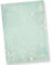 Briefpapier Türkis Grün marmoriert (50 Blatt) Vintage-Retro Beidseitig DIN A4 297 x 210 mm 90 g/qm