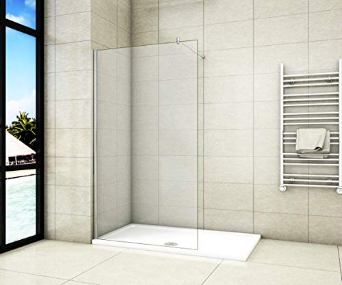 Aica Sanitär Duschwand Walk In Dusche 60cm Duschabtrennung 8mm NANO Glas Duschtrennwand 200cm Höhe