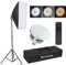 【Upgrade LED】 MOUNTDOG Softbox Lighting Kit, Photography Studio Light with 19.7X27.5 Reflector and 3 Colors Temperature 45W Bulb with Remote, Professional Photo Studio Equipment for Portrait Video.