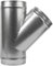 6 to 6 Inch / 150 to 150 mm WYE Shape 45 Degree Duct Splitter for Exhaust Fan, Dryer - Galvanized Steel Vent Ducting - 3 Way Duct Hose Connector, WYE Shape Joint Metal