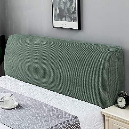 Duories Kopfteilbezug für Bett,Stretch Bett Kopfteil Husse,Dehnbare Saubdichte Schutzhülle Bett Kopfteil Bezug Bettkopfteil Hussen Abdeckung Cover für Gepolsterte Schlafzimmer Kopfteil,190-210cm Grün