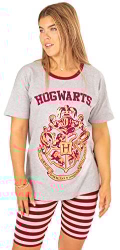 Harry Potter Pyjamas Femmes Adultes T-Shirt avec Short cyclable Loungewear