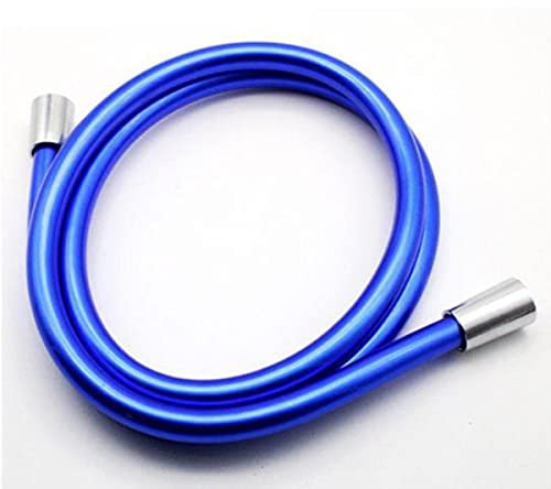 PVC Duschschlauch Silber Sanitär Flexibel für Badezimmer Handbrause F1/2 * F1/2 Zubehör Rohr LF12001-Blau,200cm,DN32