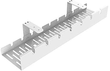 - AGIL - Kabelkanal für Höhenverstellbare Schreibtische - Schreibtisch Kabelführung für einen freien Fußraum und Ordnung am Arbeitsplatz - 50 x 12 x 9 cm - Kabelwanne Weiß
