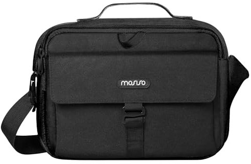 MOSISO Borsa a Tracolla Fotocamera per DSLR/SLR/Mirrorless, Borsa Fotografia Imbottita Compatta con Copertura Antipioggia Compatibile con Canon/Nikon/Sony Fotocamere e Obiettivi,Nero