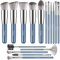 Premium Synthetic Foundation Blending Face Powder Rouge Concealer Lidschatten Make-up Pinsel Kit (blau)
