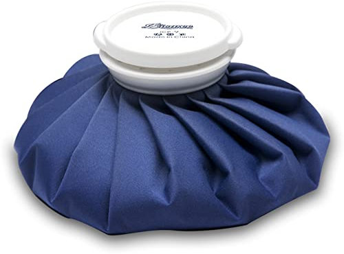 BICAREE Poche de glace réutilisable, chaud/froid, soulagement de la douleur, housse incluse, anti-fuite, élastique, respirant, 15.2 cm, bleu.