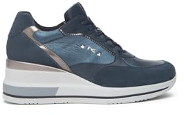 Nero Giardini I514130D Zapatillas de mujer de ante, barniz, piel y material técnico, Encanto, 39 EU