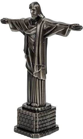 Garneck Katholische Lordstatue Krippendekoration Polsterbesatz Auto- religiöse Jesus-Dekoration Heilige Jesus-Statue Messing Zubehör Esstisch kreuzen Büro Skulptur Legierung