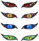 Zombie -Serie Red/Yellow Evil Eye Decal Aufkleber, PVC -Autoaufkleber -Aufkleber Reflektierender Motorrad -Autodekorationsaufkleber (15 * 6 cm) Helmaufkleber, Augen -Aufkleber, Aufkleber für