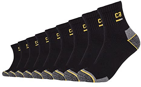 Camano Unisex Online Work Quarter 9er Pack Socken, Black, 47/49