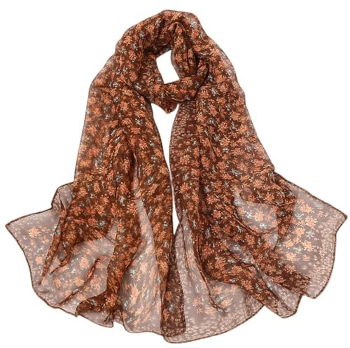 FAIRYGATE Tücher Damen Frühling Chiffon Stola Schal Damen Tuch Seidenschals Eleganter Modischer Weicher Leichter Damenschal Langer Geeignet für Alle Jahreszeiten 62005