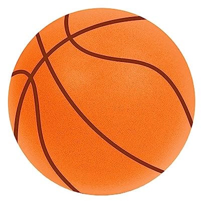 Silent Basketball - Tear Resistant Indoor Training Ball für Kinder, Langlebig, Orange, 24cm
