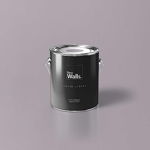 New Walls Premium Wandfarbe Violett, Hortensie Liquid Luxury Dispersionsfarbe für Innenräume – 2,5 L