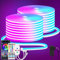 Segrass 30m LED Strip, Fernbedienung, APP Steuerung, IP65 Wasserdichte Flexible RGB Neon Streifen, 24V LED Band Seil Lampe für Schlafzimmer und Außendekoration (2 Rollen à 15M)