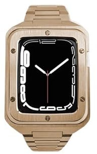 MURVE 44 mm Edelstahl-Modifikationsset für Apple Watch Armband 45 mm Mod Kit Metallgehäuse Armband für iWatch Serie 8 7 SE 6 5 4 mit Werkzeug, 41 mm, Achat