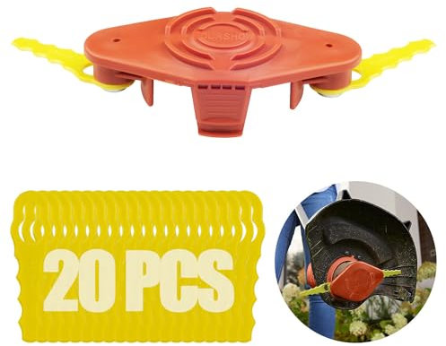 【Chargement Rapide】 WA0010 WA0004 Bobine Fil tête de Lame Compatible avec Les Worx WG157E WG154E WG169E Coupe Bordure sans Fil,20 Lames,Remplacement des bobines Fil WA0010 WA0004 WA0004.1