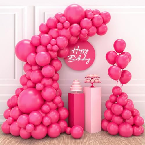 Rot Luftballons 110 Stück, Rot Luftballon Girlande, Latex Rot Partyballons für Happy Birthday, Kinderparty, Baby Shower, Babyparty, Hochzeit, Jubiläum Dekorationen (Rot Ballons 18/12/10/5 Zoll)