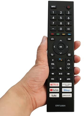 Universal Replacement Remote Control ERF3J80H Compatible for All Hisense 4K UHD Android Smart TV A6G U6G U8G Series 75A6G 70A6G 65A6G 60A6G 55A6G 50A6G 43A6G 55U68G 50U6G 65U6G 75U6G 50U68G 75U68G