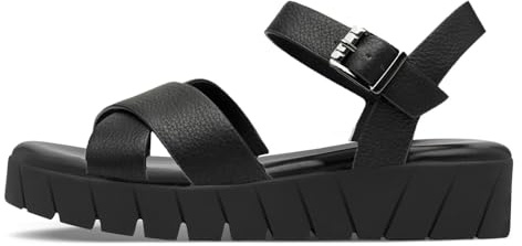 s.Oliver Damen Sandalen flach mit Plateau Bequem
