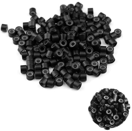 Nano Rings Silicone Lined for Hair Extensions,500Pcs Nano Rings Silicone Lined Hair Extension Beads Micro,Silicone-Lined Nano Beads for Secure and Gentle Hair Attachment