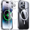 Flyzoo Clear Magnetic Case for iPhone 14 Pro Max (6.7'') Compatible with MagSafe & Camera Protector, [Non-Yellowing] [Shockproof & Antiscratch Protection] Hard Transparent Cover with Silicone, Clear