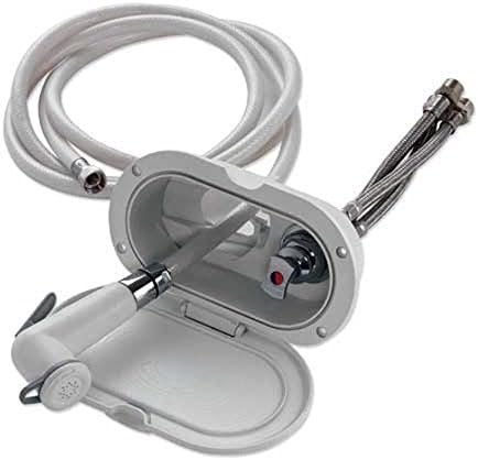 Kit Doccia Per Camper Barca Con Miscelatore Calda Fredda Completo Tubo 4 mt.