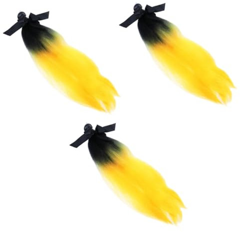 Gatuida 3stücke Helm Zopfperücke Mit Abnehmbaren Zöpfen Dekorative Motorradhelm-haarteile Für Männer Und Frauen Geeignet Für Helme