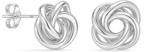 LeCalla Liebesknoten-Ohrstecker aus Sterlingsilber – Leichte, gedrehte Ohrringe im italienischen Design für Damen