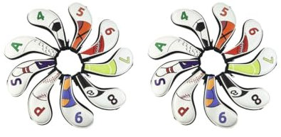 2 set 9pcs Golf Club Head Cover Irons Long Neck Headcover Protector with Numbers
