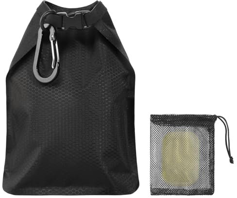 prota Reisen Seifensäckchen mit Netzbeutel, 2 Stück Wasserdicht Seifenhülle mit Haken, Seifensäckchen für Feste Seife für Reisen Camping Außenbereich