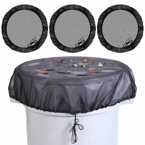 Red para Depósito de Agua de Lluvia 95cm,4 Piezas Capas Barril Agua, Recogida Agua de Lluvia,Red para Barril de Lluvia con Cuerda de Tracción