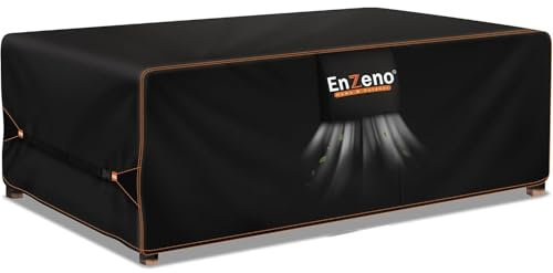 Enzeno Large Garden Furniture Cover Waterproof for Outside,250x250x90cm Outdoor Patio Furniture Covers for Rattan Sofa Heavy Duty Oxford Fabric Rectangular