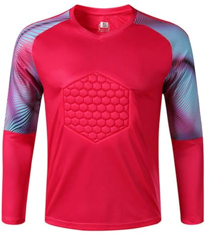 Manyakai Bambini Ragazzo Maglia Portiere Calcio Maniche Lunghe Imbottito Alto Sport Anni