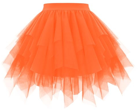 OBBUE Damen Karneval Tüll Rock 1950er Rockabilly Tütü | Petticoat Unterrock, Ballett Tütüs, Halloween Kostüm, Festivals Christmas Partei Tüllrock, Abschlussfeier, Tanzrock