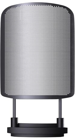Metal Pop Filter for Audio Technica AT2020 AT2035 AT2050 AT8458 Shock Mount | Metal Mesh Cover, Anti-explosion Noise Cover Eliminates Pops and Hisses Sounds, Black
