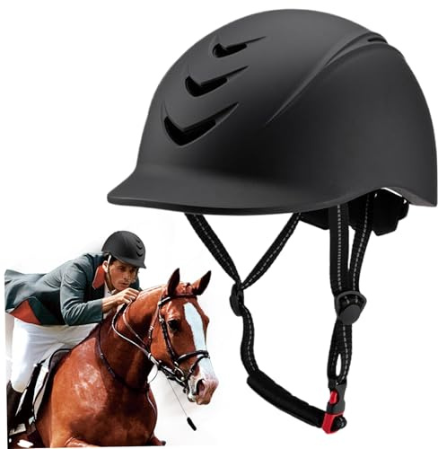 Casco da Equitazione, Cappello da Equitazione con Imbottitura Morbida e Traspirante con Cinturino Regolabile, Cappelli e Caschi da Anti-collisione di Sicurezza per Donna Uomo, Decorazione