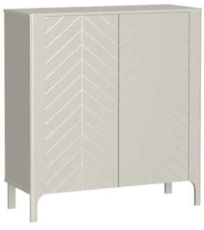 Masseno Kommode Alicante 103 cm Sideboard mit Schubladen und 2 Türen für Wohnzimmer Schlafzimmer Modern 103x40,5x95 cm Kaschmir