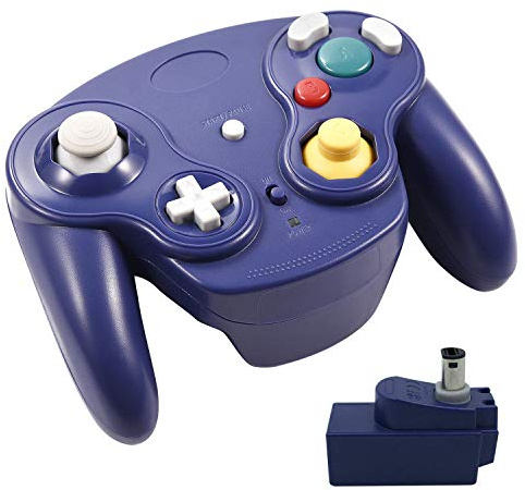 Veanic 2.4G Wireless Gamecube Controller Gamepad Gaming Joystick with Receiver for Nintendo Gamecube,Compatible with Wii