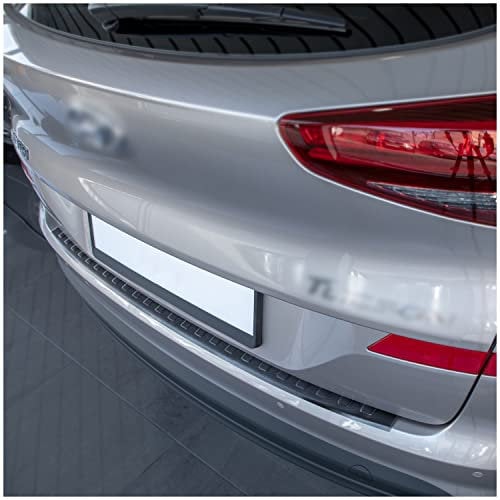 tuning-art L366 Edelstahl Ladekantenschutz passend für Hyundai Tucson 2 2018-2020, Farbe:Anthrazit