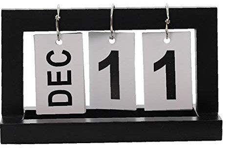 Flip-Chart Ewiger Kalender Kreative Holz Chic Office Home Dekoration Tischkalender Mit Grafik Rustikalen Weinlese-Retro-Stil